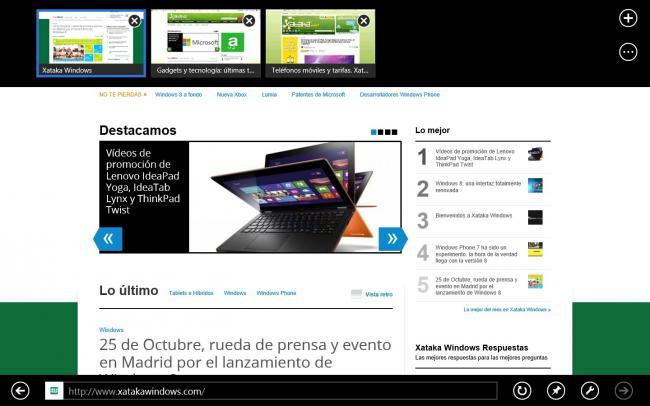 Formas de controlar IE10