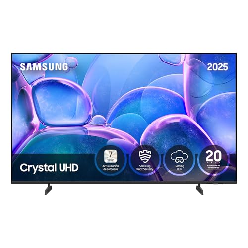 Samsung TV 43 Pulgadas Crystal UHD U7025F 4K Smart TV, Colores increíbles con Crystal Processor 4K, Escucha Todos los Altavoces con Q-Symphony, Datos protegidos Knox Security y Gaming Hub