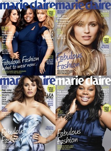 Lea Michele, Amber Riley y Dianna Agron: o se aprietan un poco o no caben en la portada de Marie Claire