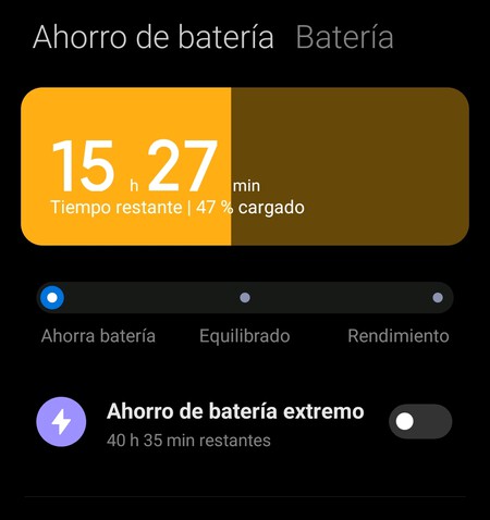 Ahorro de batería MIUI 14