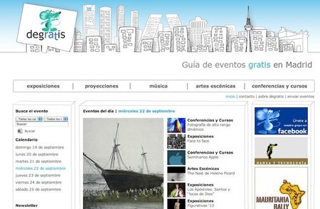 Degratis, guía de eventos gratis en Madrid