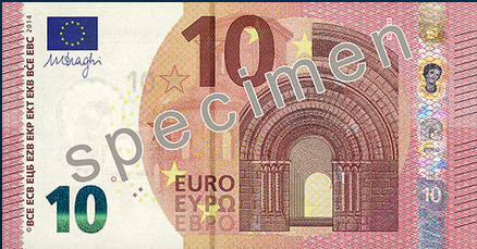 El nuevo billete de 10 euros ya está en camino