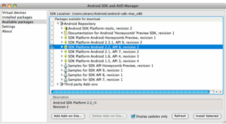 SDK aplicación ANDROID