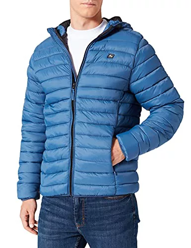 Blend 20712462 BHRomsey Hood Chaqueta Acolchada para Hombre, Chaqueta de Entretiempo, Chaqueta Ligera Acolchada con Capucha, Ajuste Regular, 194026_Ensign Blue, XL
