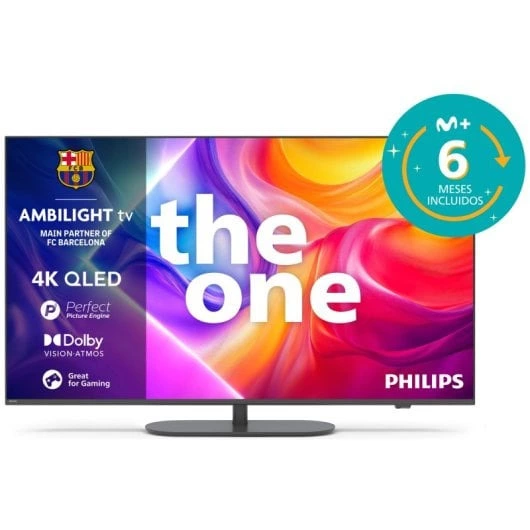 Philips - TV QLED 139 cm (55') Philips Ambilight 55PUS9010/12 UHD 4K, Dolby Vision y Dolby Atmos, Titan OS, Smart TV.