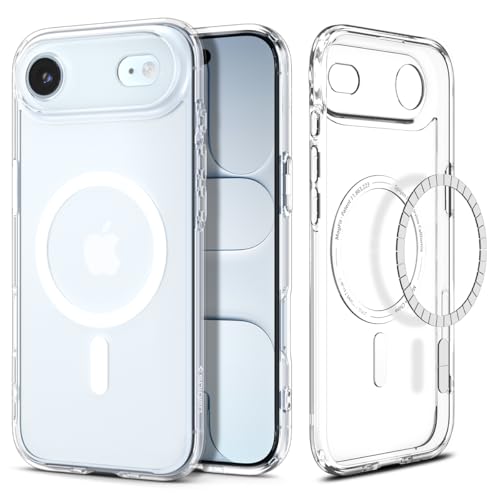 Spigen Funda para iPhone Air, Ultra Hybrid MagFit Compatible con MagSafe [Tecnología Dura Clear] - Blanco Claro