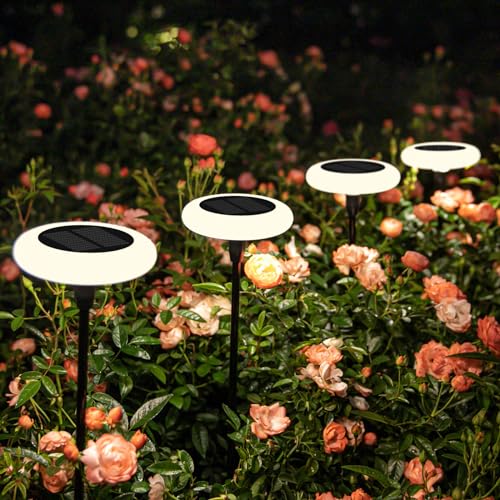 ZWOOS 4PC Luces Solares Exterior Para Jardín