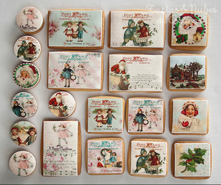 Alegra tu árbol navideño o tu mesa de Nochebuena con estas galletas decoradas estilo vintage