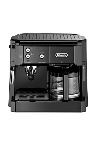DeLonghi BCO 411.B Cafetera combinada, independiente, totalmente automática, 1750 W, 1L, Acero inoxidable, Negro