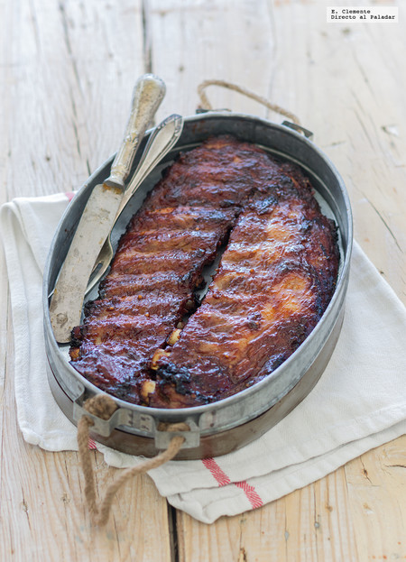 Costillas al horno con salsa barbacoa