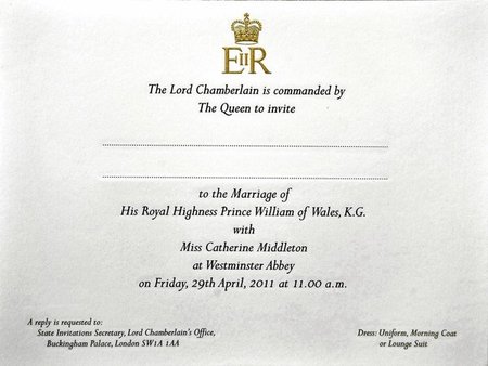Aunque no nos hayan invitado, ya tenemos la invitación de boda William y Kate