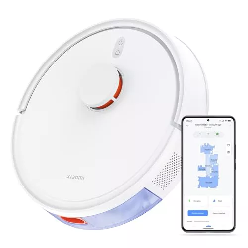 XIAOMI Robot Vacuum S20 - Robot Aspirador y fregasuelos con Sistema Inteligente de navegación láser (LDS), succión de 5000 Pa, rutas de Limpieza en Zigzag, Blanco (Versión ES)