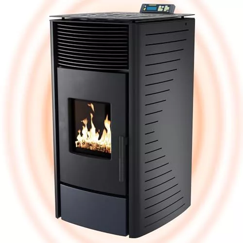 NEMAXX® Estufa de pellets P12 13,6 kW A+ hasta 300 m³ – Ciclo de limpieza automático