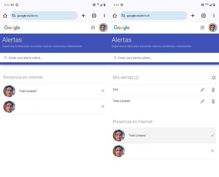 Alertas Google Identidad