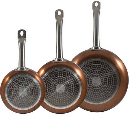Amazon rebaja a 29,14 euros el set de tres sartenes en acero inoxidable San Ignacio. Envío gratis