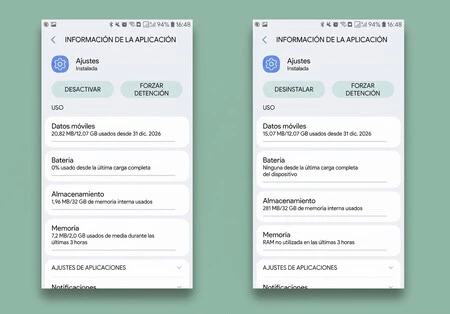 Ajustes Comparativa