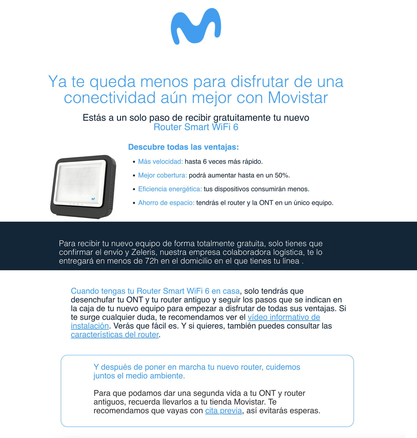 Movistar ofrece gratis su nuevo router Smart WiFi 6 Go para algunos ...