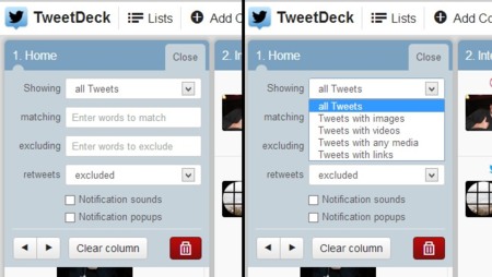 Twitter por fin vuelve a traer los filtros por columna a Tweetdeck