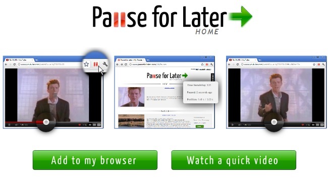 Pause for later, un servicio para seguir viendo tus vídeos desde donde los has pausado