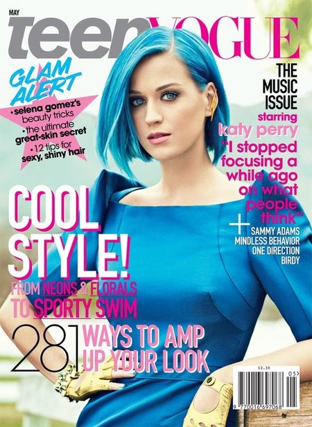 ¿Es Pitufina? ¿Es Avatar? No, es Katy Perry en Teen Vogue