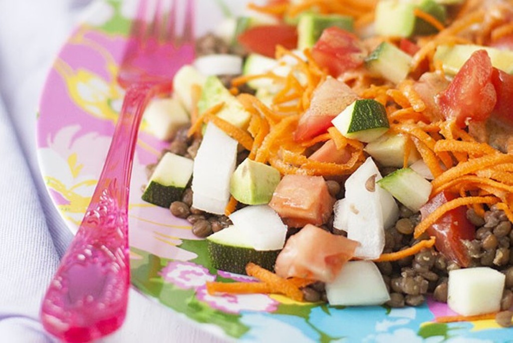Receta de ensalada de lentejas con vinagreta de mostaza