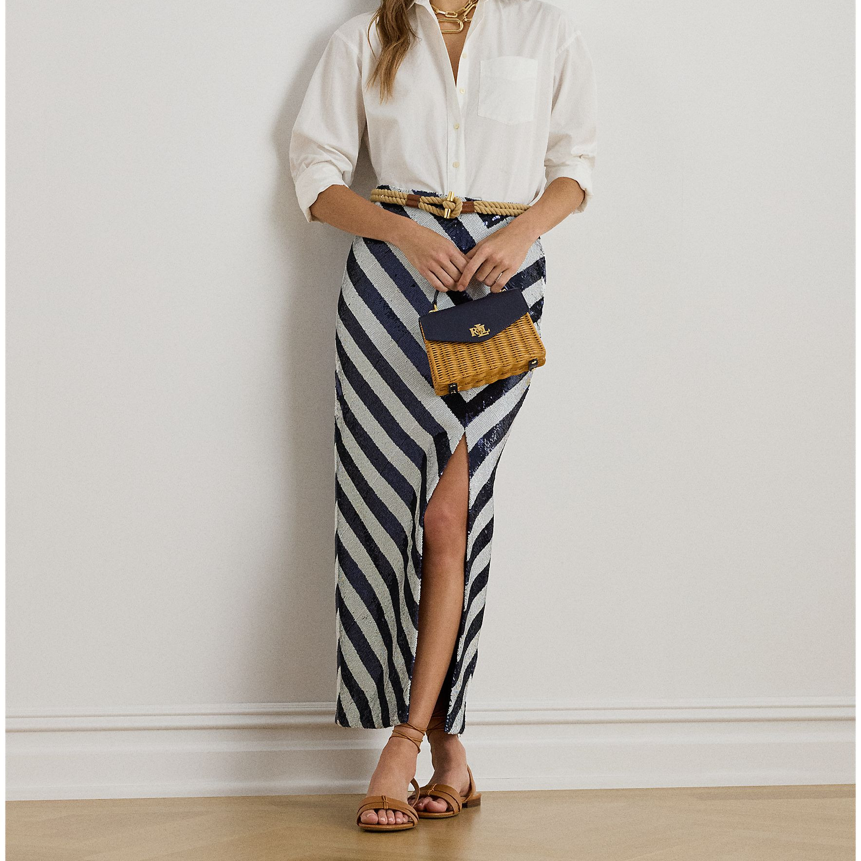 Falda midi de tubo con lentejuelas Lauren Ralph Lauren