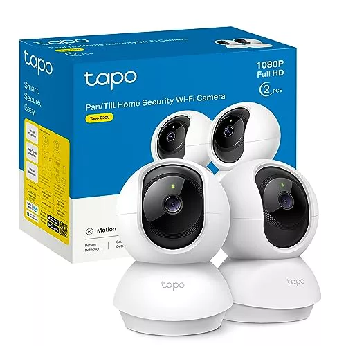 Tapo C200P2 - Cámara de Vigilancia WiFi Interior 360º, 1080p
