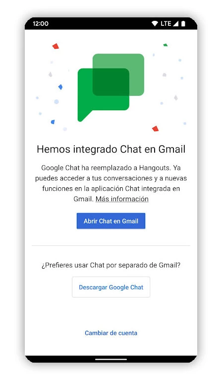 Android を終了するハングアウト