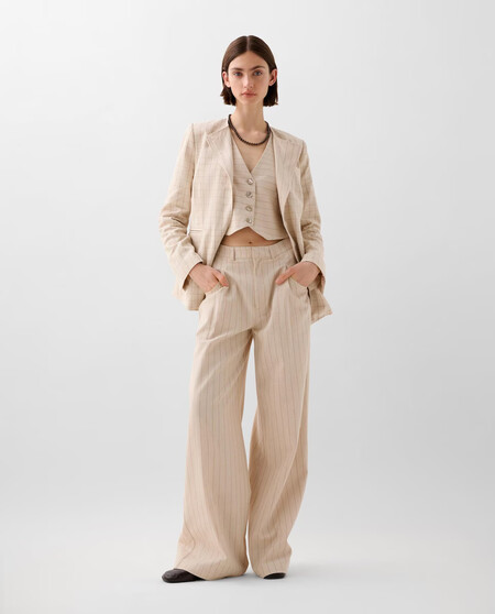 Pantalon De Vestir Beige