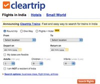 Cleartrip, buscador de vuelos, hoteles y trenes en la India