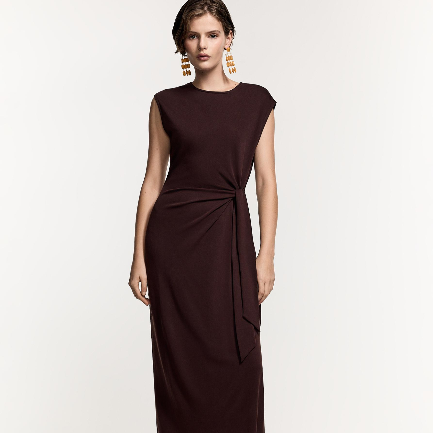 Vestido midi lazada