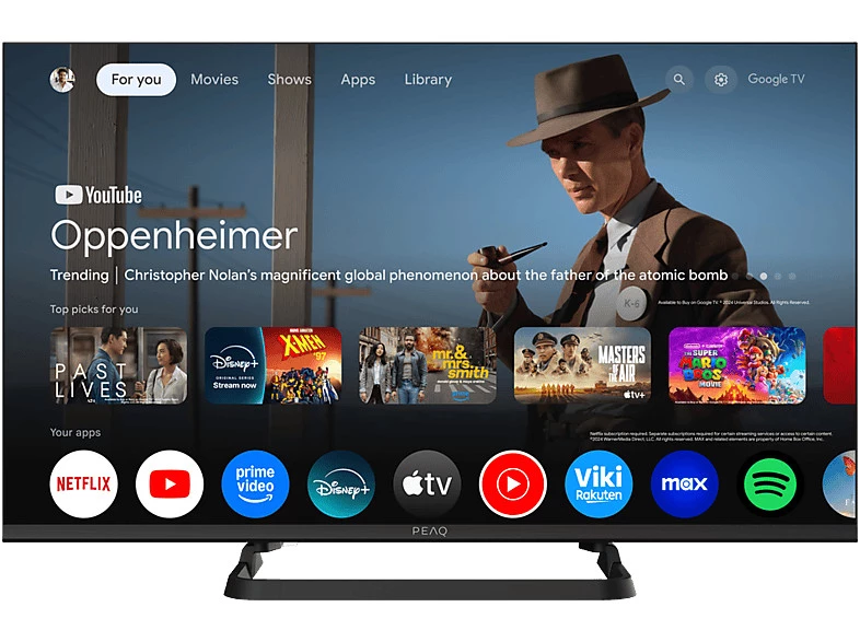TV DLED 32" - PEAQ PTV 32GF-5025C, Full-HD, Google TV, Smart TV, DVB-T2, HDR10, 