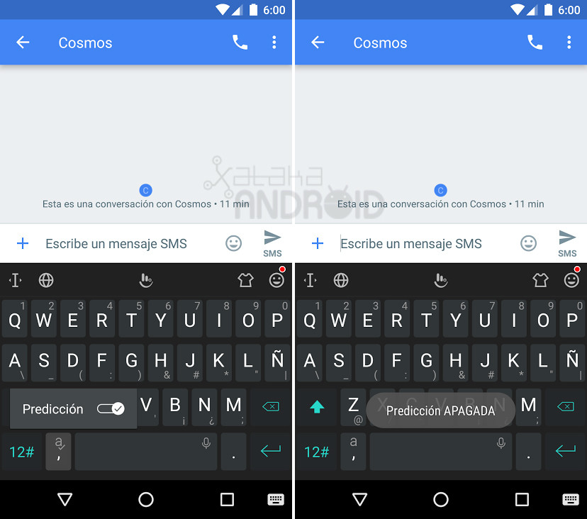 Cómo eliminar el autocorrector y las sugerencias del teclado en Android 1366_2000