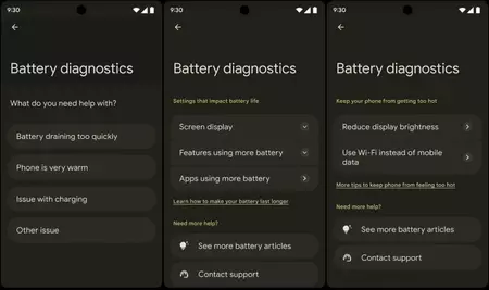問題診断によって提供されるいくつかのオプション。