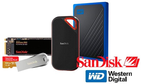 Ofertas en almacenamiento SanDisk y Western Digital: NAS, discos duros portables y de sobremesa o tarjetas de memoria a los mejores precios en Amazon