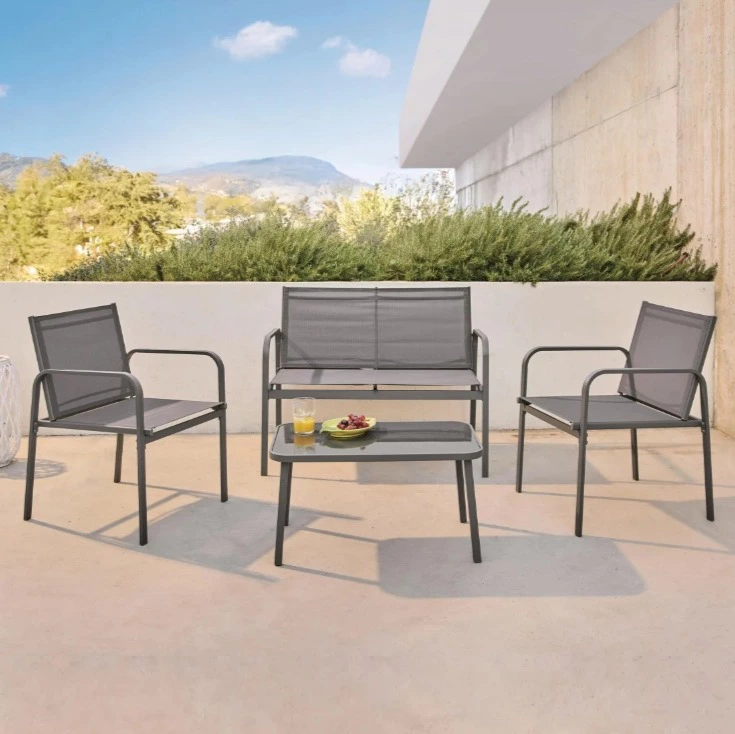 Conjunto de Jardín Mesa + 2 Sillas + Banco, Antalya