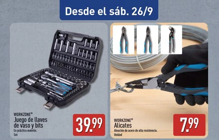 Maletin Llaves De Vaso Workzone Folleto Aldi