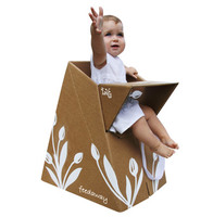 Trona de cartón reciclable