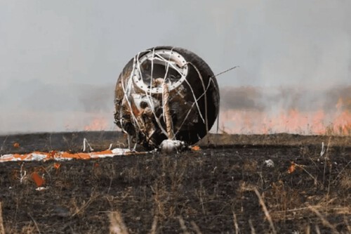 Aeronave volta à Terra após  um mês em órbita | Imagem: Ivan Timoshenk/Roscosmos