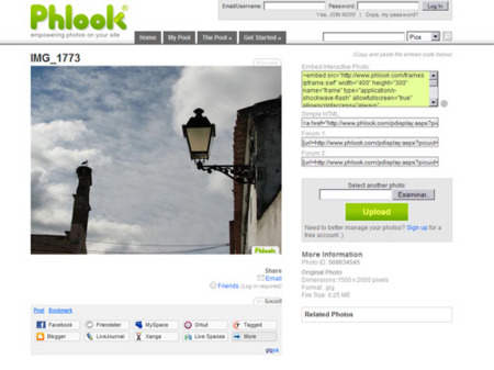 Phlook, imágenes interactivas para tu web