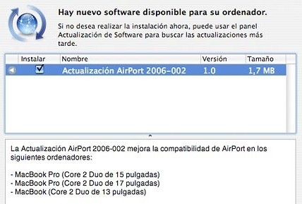 Nueva actualización de Airport