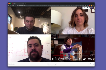 Esta extensión de Chrome hace que parezca que estás en una conferencia de trabajo mientras ves Netflix