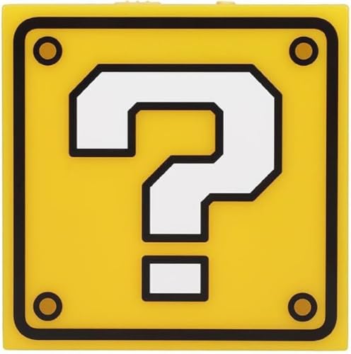 Paladone Super Mario - Luz nocturna con forma de bloque de preguntas, sensor nocturno automático