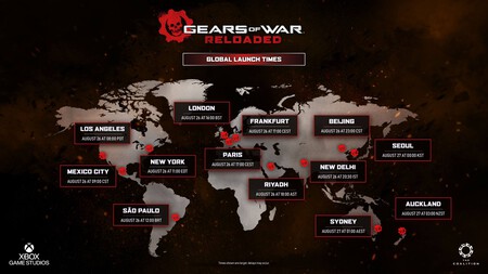 Gears War Horarios Ps5 Mexico Xbox