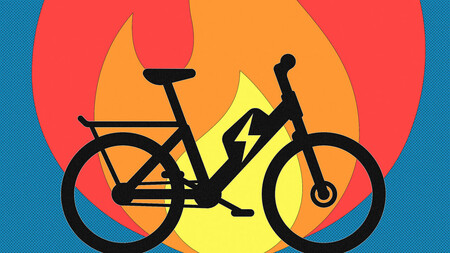 Bicicleta eléctrica incendiada