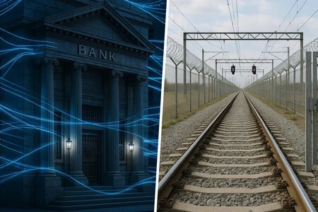 Bancos y redes de transporte seguras y aisladas de las redes comerciales