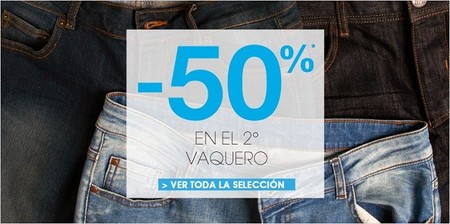 50 % de descuento en el segundo vaquero de Kiabi