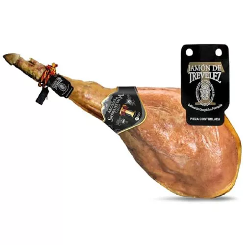 LalolaGourmet | Jamón Serrano de Trevélez I.G.P. Etiqueta Negra (8.5/9 kg) – Curación Natural +23 Meses – Sin Gluten, Sin Aditivos ni Conservantes – Jamón Aromas de Sierra Nevada