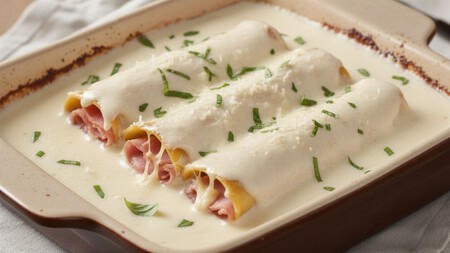 Canelones Con Bechamel
