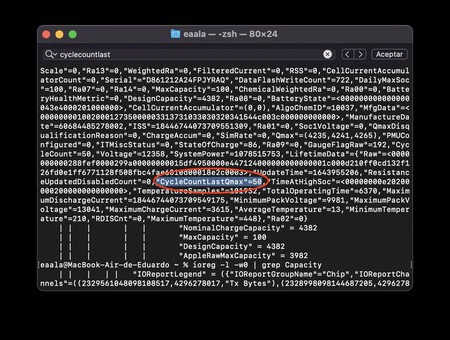 Mac バッテリー サイクル ターミナル